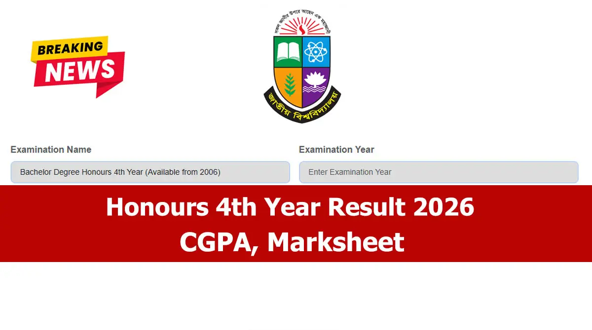 Honours 4th Year Result 2026